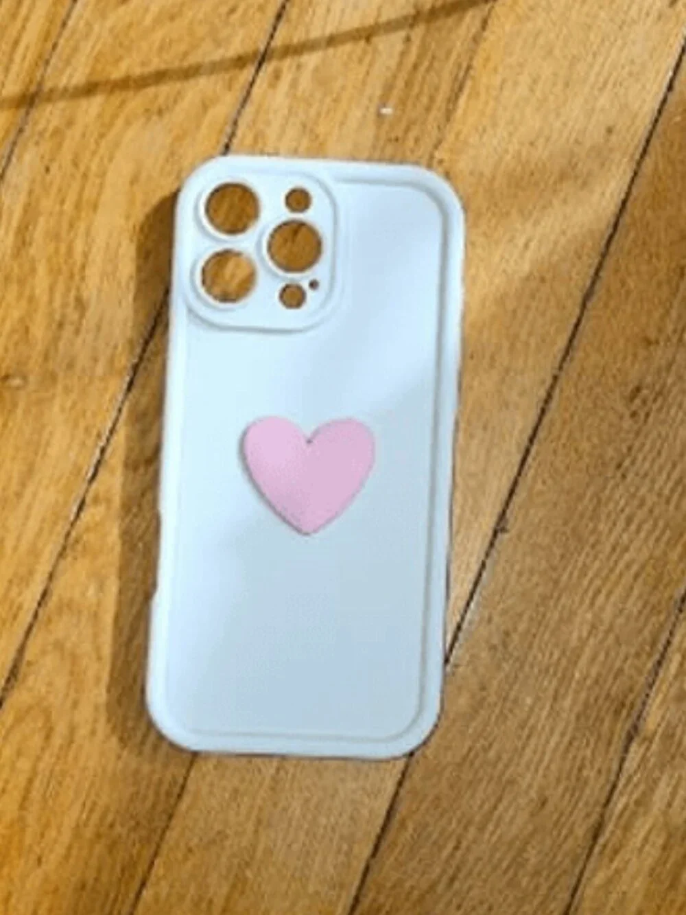 Soft 3d Heart Case for iPhone 16 Pro Max (white)